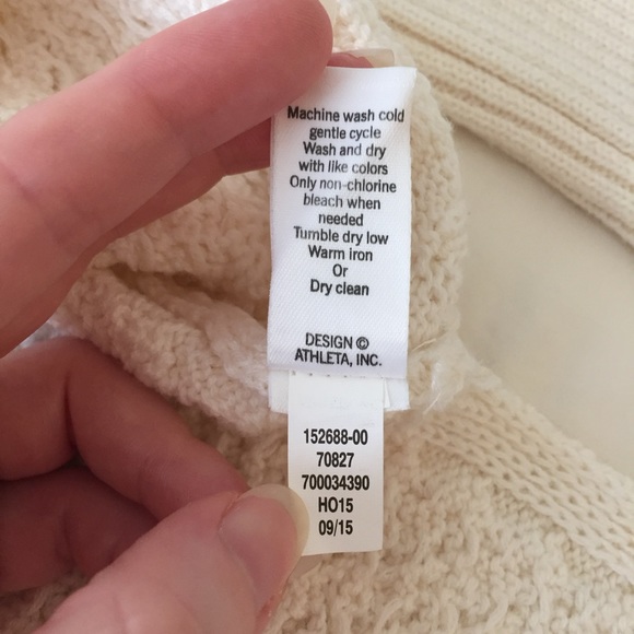 Athleta Cream Ivory Wool Blend Honeycomb Sweater Tunic - Picture 11 of 13